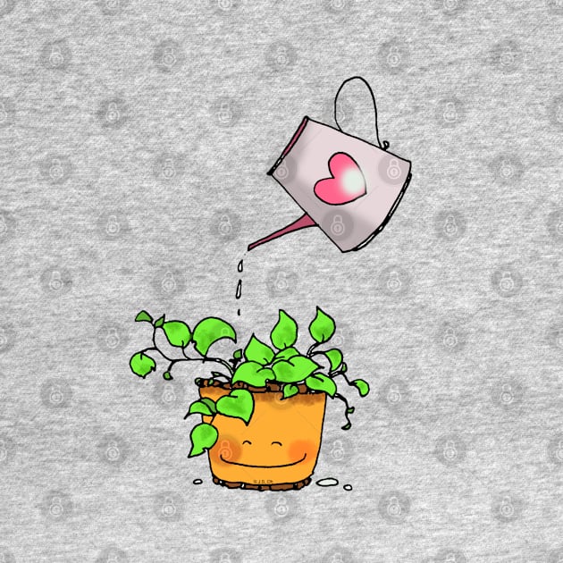 happy plant pot by cartoonygifts